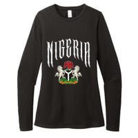 Love Nigeria With Nigerian Flag Inside A Circle Womens CVC Long Sleeve Shirt