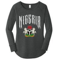 Love Nigeria With Nigerian Flag Inside A Circle Women's Perfect Tri Tunic Long Sleeve Shirt