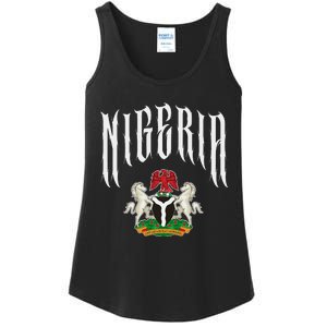 Love Nigeria With Nigerian Flag Inside A Circle Ladies Essential Tank