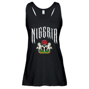 Love Nigeria With Nigerian Flag Inside A Circle Ladies Essential Flowy Tank