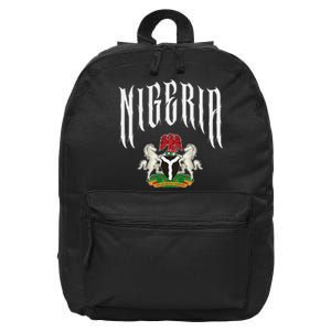 Love Nigeria With Nigerian Flag Inside A Circle 16 in Basic Backpack