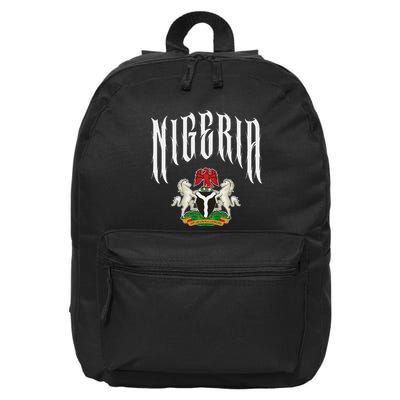Love Nigeria With Nigerian Flag Inside A Circle 16 in Basic Backpack