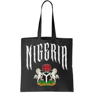 Love Nigeria With Nigerian Flag Inside A Circle Tote Bag