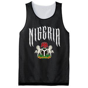 Love Nigeria With Nigerian Flag Inside A Circle Mesh Reversible Basketball Jersey Tank