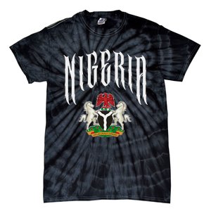 Love Nigeria With Nigerian Flag Inside A Circle Tie-Dye T-Shirt