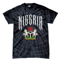 Love Nigeria With Nigerian Flag Inside A Circle Tie-Dye T-Shirt