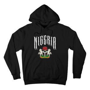 Love Nigeria With Nigerian Flag Inside A Circle Tall Hoodie