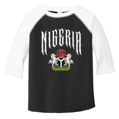 Love Nigeria With Nigerian Flag Inside A Circle Toddler Fine Jersey T-Shirt