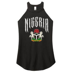 Love Nigeria With Nigerian Flag Inside A Circle Women's Perfect Tri Rocker Tank