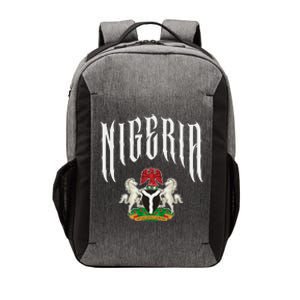 Love Nigeria With Nigerian Flag Inside A Circle Vector Backpack