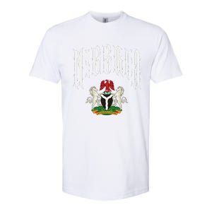 Love Nigeria With Nigerian Flag Inside A Circle Softstyle CVC T-Shirt