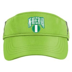 Love Nigeria With Nigerian Flag Inside A Circle Adult Drive Performance Visor