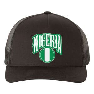 Love Nigeria With Nigerian Flag Inside A Circle Yupoong Adult 5-Panel Trucker Hat