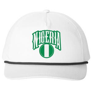 Love Nigeria With Nigerian Flag Inside A Circle Snapback Five-Panel Rope Hat