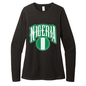 Love Nigeria With Nigerian Flag Inside A Circle Womens CVC Long Sleeve Shirt