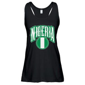 Love Nigeria With Nigerian Flag Inside A Circle Ladies Essential Flowy Tank