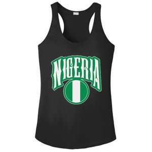 Love Nigeria With Nigerian Flag Inside A Circle Ladies PosiCharge Competitor Racerback Tank