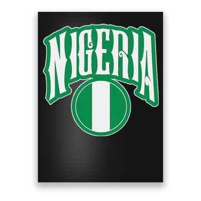 Love Nigeria With Nigerian Flag Inside A Circle Poster