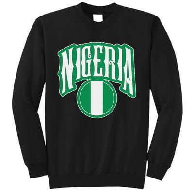 Love Nigeria With Nigerian Flag Inside A Circle Tall Sweatshirt