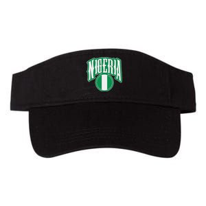 Love Nigeria With Nigerian Flag Inside A Circle Valucap Bio-Washed Visor