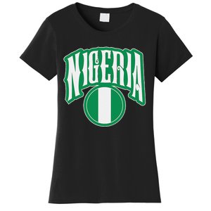 Love Nigeria With Nigerian Flag Inside A Circle Women's T-Shirt