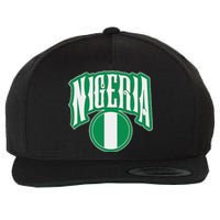 Love Nigeria With Nigerian Flag Inside A Circle Wool Snapback Cap