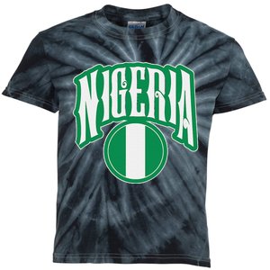 Love Nigeria With Nigerian Flag Inside A Circle Kids Tie-Dye T-Shirt