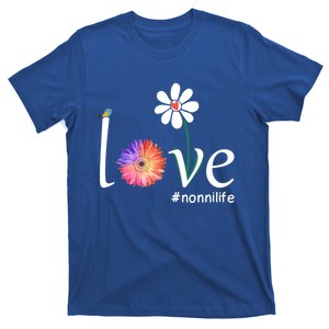 Love #Nonnilife Watercolor Flower Bird Grandma Mother's Day Gift T-Shirt