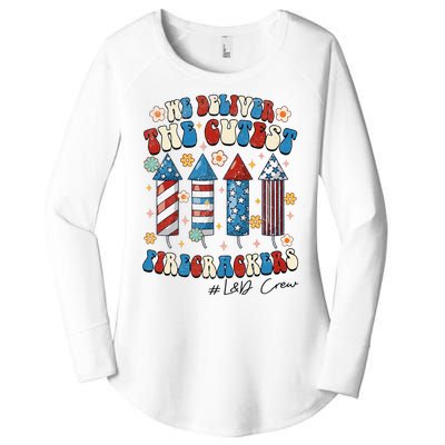 L&D Nurse We Deliver The Cutest Firecrackers 4th Of July Women's Perfect Tri Tunic Long Sleeve Shirt