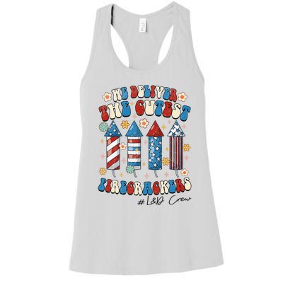 L&D Nurse We Deliver The Cutest Firecrackers 4th Of July Women's Racerback Tank