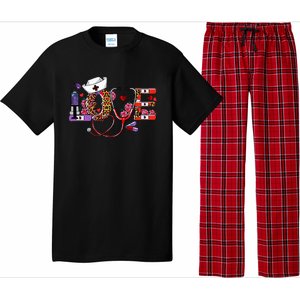 Love Nurse Western Love Stethoscope Nurselife Valentines Day Pajama Set