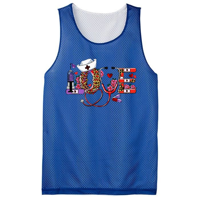 Love Nurse Western Love Stethoscope Nurselife Valentines Day Mesh Reversible Basketball Jersey Tank