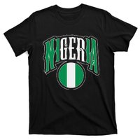 Love Nigeria With Nigerian Flag Inside A Circle T-Shirt