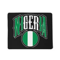 Love Nigeria With Nigerian Flag Inside A Circle Mousepad