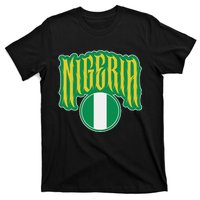 Love Nigeria With Nigerian Flag Inside A Circle T-Shirt