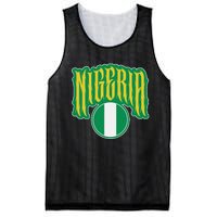 Love Nigeria With Nigerian Flag Inside A Circle Mesh Reversible Basketball Jersey Tank