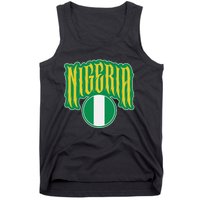 Love Nigeria With Nigerian Flag Inside A Circle Tank Top