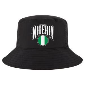 Love Nigeria With Nigerian Flag Inside A Circle Cool Comfort Performance Bucket Hat