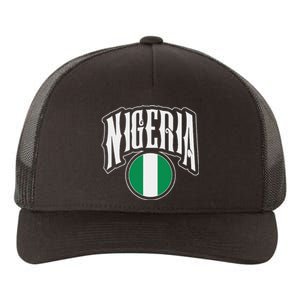 Love Nigeria With Nigerian Flag Inside A Circle Yupoong Adult 5-Panel Trucker Hat