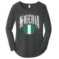 Love Nigeria With Nigerian Flag Inside A Circle Women's Perfect Tri Tunic Long Sleeve Shirt