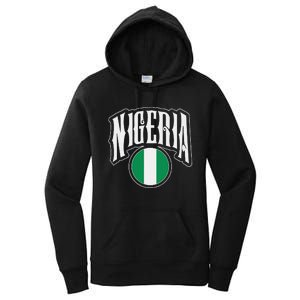 Love Nigeria With Nigerian Flag Inside A Circle Women's Pullover Hoodie