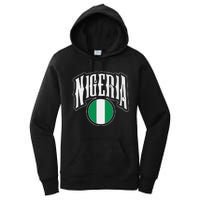 Love Nigeria With Nigerian Flag Inside A Circle Women's Pullover Hoodie