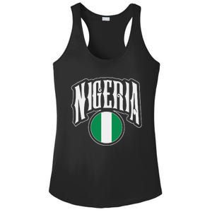 Love Nigeria With Nigerian Flag Inside A Circle Ladies PosiCharge Competitor Racerback Tank