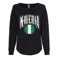 Love Nigeria With Nigerian Flag Inside A Circle Womens California Wash Sweatshirt