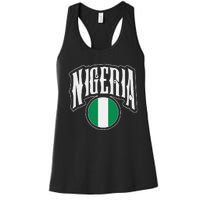 Love Nigeria With Nigerian Flag Inside A Circle Women's Racerback Tank