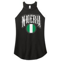 Love Nigeria With Nigerian Flag Inside A Circle Women's Perfect Tri Rocker Tank