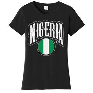 Love Nigeria With Nigerian Flag Inside A Circle Women's T-Shirt