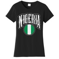 Love Nigeria With Nigerian Flag Inside A Circle Women's T-Shirt