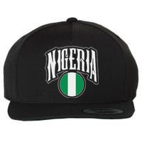 Love Nigeria With Nigerian Flag Inside A Circle Wool Snapback Cap