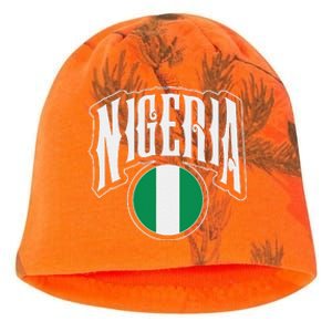 Love Nigeria With Nigerian Flag Inside A Circle Kati - Camo Knit Beanie